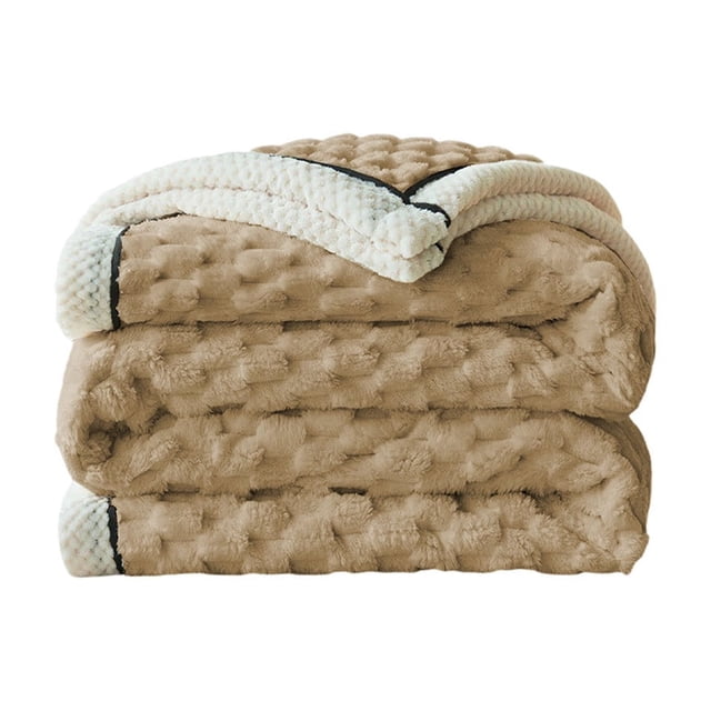 Manta de franela extragruesa de doble capa, cálida y acogedora, ideal para la cama, el sofá o la siesta en la oficina. Funda de microfibra suave para uso en interiores.