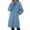 Blue, variant on Long Winter Coat Thick Warm Outerwear For Plus Sizes Knee Length Jacket For Cold Weather