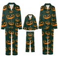 thumbnail image 5 of Leey-Word Matching Family Sleepwear Button Down Nightwear Sets 2 Pcs Pjs Long Sleeve Halloween Pajamas with pockets, 5 of 8
