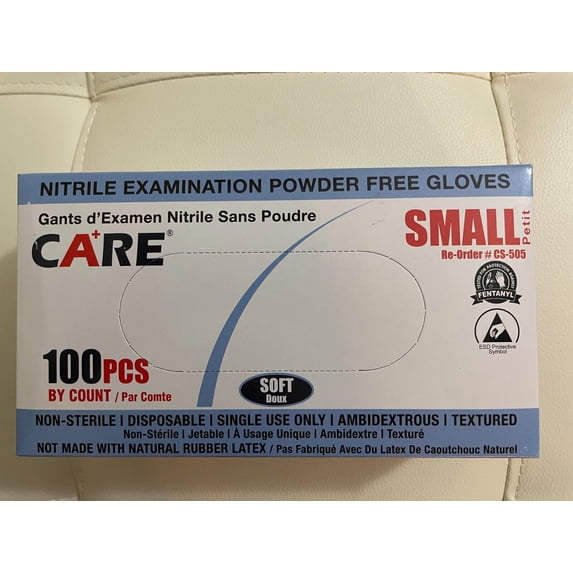 GD Care Soft Nitrile Examination Powder-Free Gloves – 100 Pcs | Small