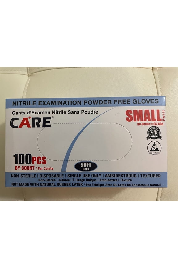 Soft Nitrile Examination Powder-Free Gloves – 100 Pcs | Small