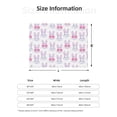 thumbnail image 5 of Yiaed Heart Rabbit Print Blanket Throw Blanket Soft Cozy Flannel Blanket for Home Bed Sofa Couch Chair-40"x30", 5 of 6