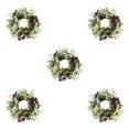 thumbnail image 3 of Kearding Pillar Candle Rings Wreath Tabletop Centerpieces Wedding Holiday for Door Type2 NO2, 3 of 6