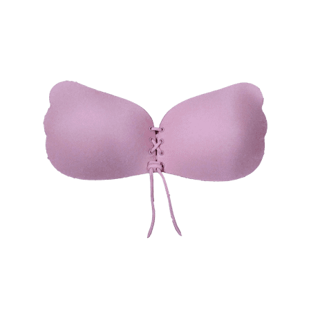 Fille Intimates Sticky Push Up Bra With Lace Up Feature (Self-Adhesive) - Pink Size C