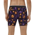 thumbnail image 2 of Men's Boxer Briefs, Halloween Pumpkin Purple Tree Soft and Breathable Mens Underwear Boxer Briefs With Widen Waist, 2 of 5
