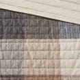 thumbnail image 3 of 6 Piece Printed Herringbone Quilt Set with Throw Pillows Neutral Full/Queen On-Site, 3 of 15