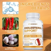 Cholesterol Support - with Niacin, Garlic, Cayenne - Supports Cardiovascular and Cholesterol Health, Promotes Circulation - 120 Count