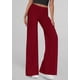 thumbnail image 3 of Pantalones de Mujer PRETTYGARDEN Pierna Ancha Cintura Alta Vino Tinto S, 3 of 4
