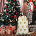thumbnail image 4 of Christmas Sack – 28" X 20" Canvas Gift Bag with Drawstring, Full Print Polyester Santa Sack, Durable Reusable Xmas Gift Bag for Holiday, Party & Storage, 4 of 5