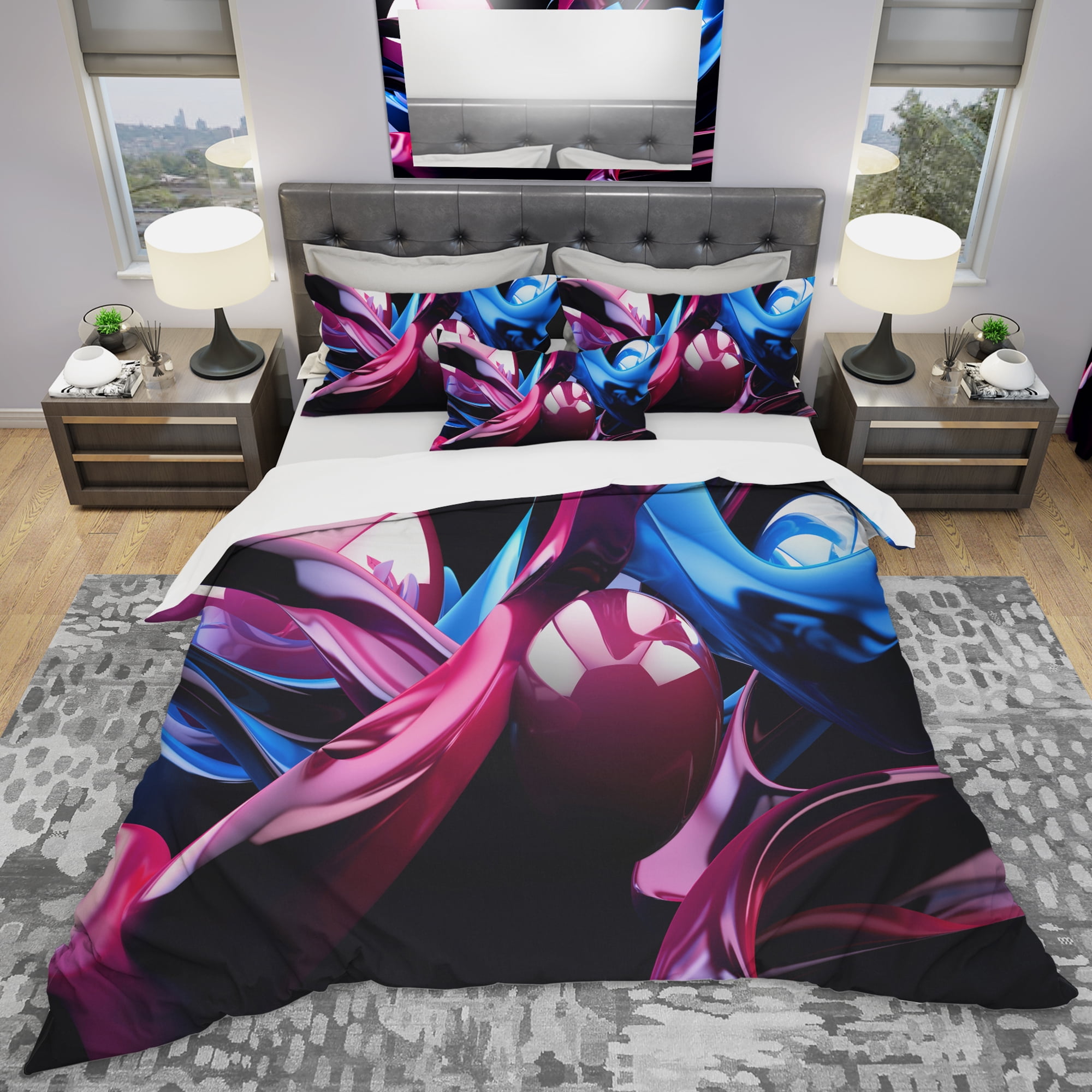 Designart 'What Do You See' Modern & Contemporary Duvet Cover Set