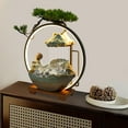 thumbnail image 3 of Tabletop Water Fountain, Ceramic and Wood Construction with Atomizer, Flowing Water Sound and Mist Effect for Meditation and Offices, 3 of 18