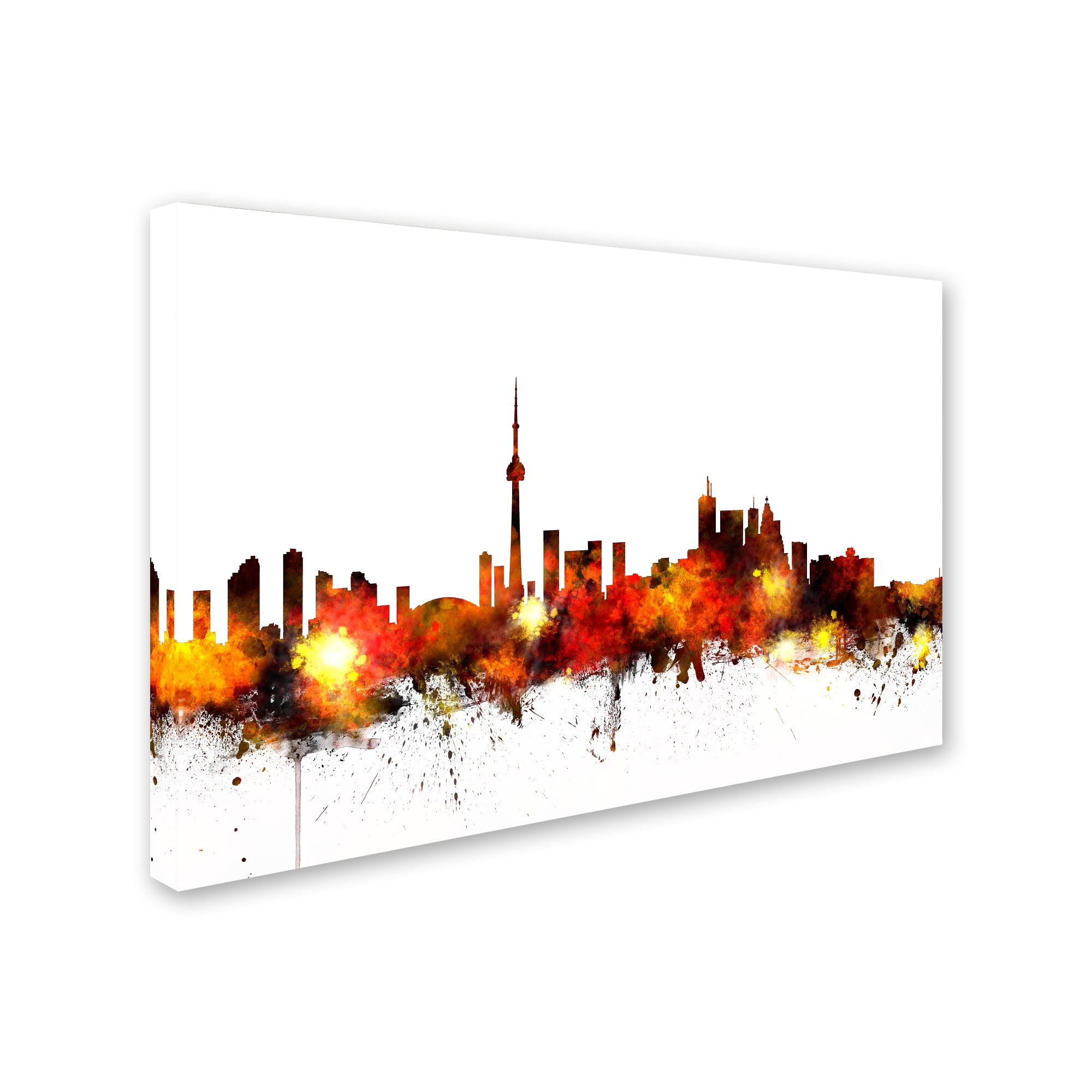 Trademark Fine Art "Toronto Canada Skyline III" Canvas Art by Michael Tompsett