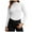 White, variant on larppty Women's Long Sleeve Tops Mock Neck Ribbed Knit Slim Fit Pleated Basic T Shirts Lightweight Sweater Going Out Clothes (White, M)