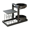 thumbnail image 2 of Estante de especias de 2 niveles para encimera, estante de almacenamiento para condimentos de café, soporte para botellas de condimentos y especias, 2 of 8