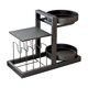 thumbnail image 2 of Especiero de 2 niveles, organizador de cocina para almacenar condimentos, versátil soporte para botellas de especias y condimentos para el comedor del, 2 of 9