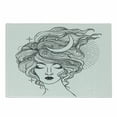 thumbnail image 1 of Magic Moon Cutting Board, Close Eyed Woman with Crescent and Stars on Hair Modern Art, Decorative Tempered Glass Cutting and Serving Board, in 3 Sizes, by Ambesonne, 1 of 2