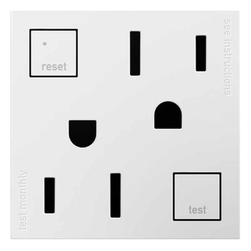 Legrand adorne 15A TamperResistant GFCI Outlet in White Finish