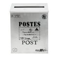 thumbnail image 1 of Mailboxes - Waterproof Outdoor Metal Post Box Letter Mailbox Wall Mounted Photography Props Mail - White-1, 1 of 6
