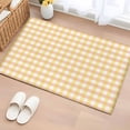 thumbnail image 2 of Buffalo Plaid Bathroom Rug Washable 2x3 Entryway Rug Non Slip Farmhouse Yellow Checkered Vintage Rustic Front Door Mat Low Pile Indoor Doormat Throw Floor Carpet for Kitchen Bedroom Entrance, 2 of 9