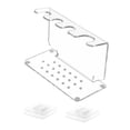 thumbnail image 4 of Organizador de maquinillas de afeitar de fácil instalación, soporte de pared de acrílico transparente para brochas de afeitar, colgador para ducha de, 4 of 8