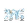 thumbnail image 4 of BLISSFUL STEP Lace Up Strappy Heel Satin Block Heels Sandals for Women Light Blue (Size 7), 4 of 7