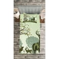thumbnail image 3 of Ambesonne Green Quilted Bedspread Set 2 Pcs, Deer and Nature Park, Twin Size, Green, 3 of 3