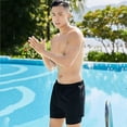 thumbnail image 5 of Bañador para hombre, antivergüenza, holgado, de secado rápido, conjunto de traje de baño tipo bóxer, pantalones de playa, equipo de natación para aguas termales, 5 of 5