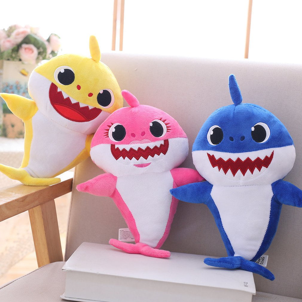 Baby Soft Dolls Shark Official Song Cube Shark Animal Plush Baby Toy