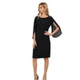 thumbnail image 2 of Womens Chiffon Dresses Flutter Sleeve Party Wedding Cocktail Dress Black S, 2 of 7