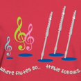 thumbnail image 3 of CafePress - Flute Treble Quote Women's Dark T Shirt - Women's Traditional Fit Dark T-Shirt, 3 of 4