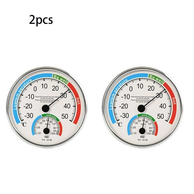 Mosiee 1/2/4/6Pcs Thermometerhygrometer Thermo Analogue Humidity Stand White Wireless Indoor Room Climate Control Measurement Meter