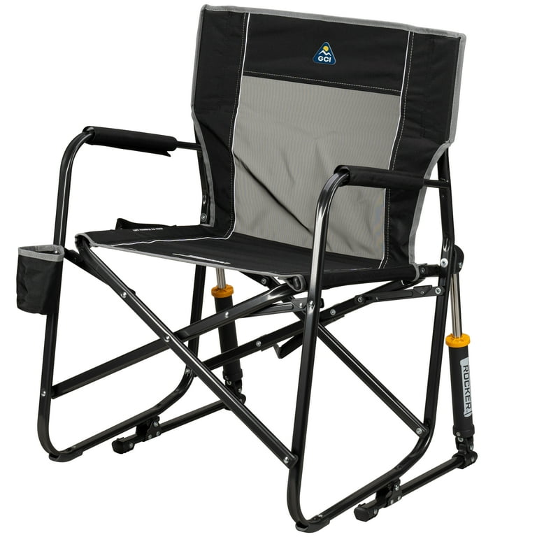 Free Shipping! GCI Outdoor Foldable Rocking Camp Chair Black with