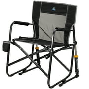 GCI Outdoor Freestyle Rocker Foldable Rocking Camping Chair, Black