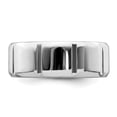 thumbnail image 4 of Sterling Silver 8mm Polished Flat Notched Beveled Edge Fancy Band Size 13 QWB121, 4 of 5