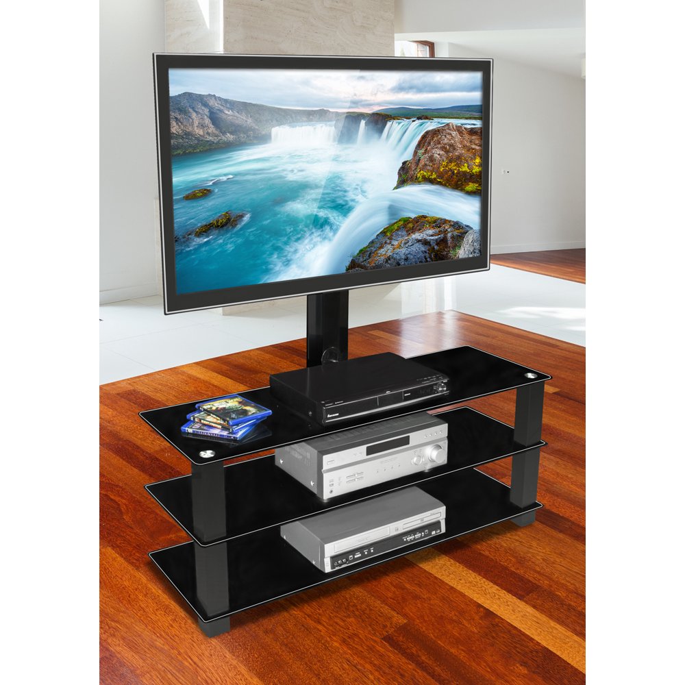 MountIt! TV Stand with Mount Entertainment Center for 3260 Inch TVs