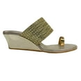 thumbnail image 3 of Gold Ethic Sandal Traditional Shoes Handmade Shoes Gift For Her Wedge Heel Sandal Ladies Shoes Indian Sandal, 3 of 5
