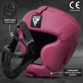 thumbnail image 2 of Casco de boxeo RDX MMA Muay Thai con rejilla frontal extraíble, 2 of 8