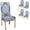 Bohemian-floral, variant on Dining Room Chair Covers Set of 4,Tulips Branches Leaves Stretch Parsons Chair Slipcovers Universal Removable Washable Chair Seat Covers Protector for Dining Room Kitchen Hoteland Party