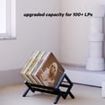 thumbnail image 4 of GRAND ETOPIA Single layer Vinyl Record Storage Shelf - LP Record Holder - 90-110 LP Display Rack - Ideal for Albums, Books, Magazines, Files - Matte Black, 4 of 5