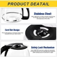 thumbnail image 3 of 12-Cup Glass Coffee Carafe Replacement Pot Compatible with Mr Coffee, Black & Decker and 12 Cup Close Handle, for PLD12, PLD12-RB, PLD12-NP, 3 of 5