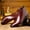 Burgundy, variant on Men's Pointed Toe Chelsea Boots Formal Ankle Dress Boots Side Zipper Business Leather Footwear for Weddings and Office Wear