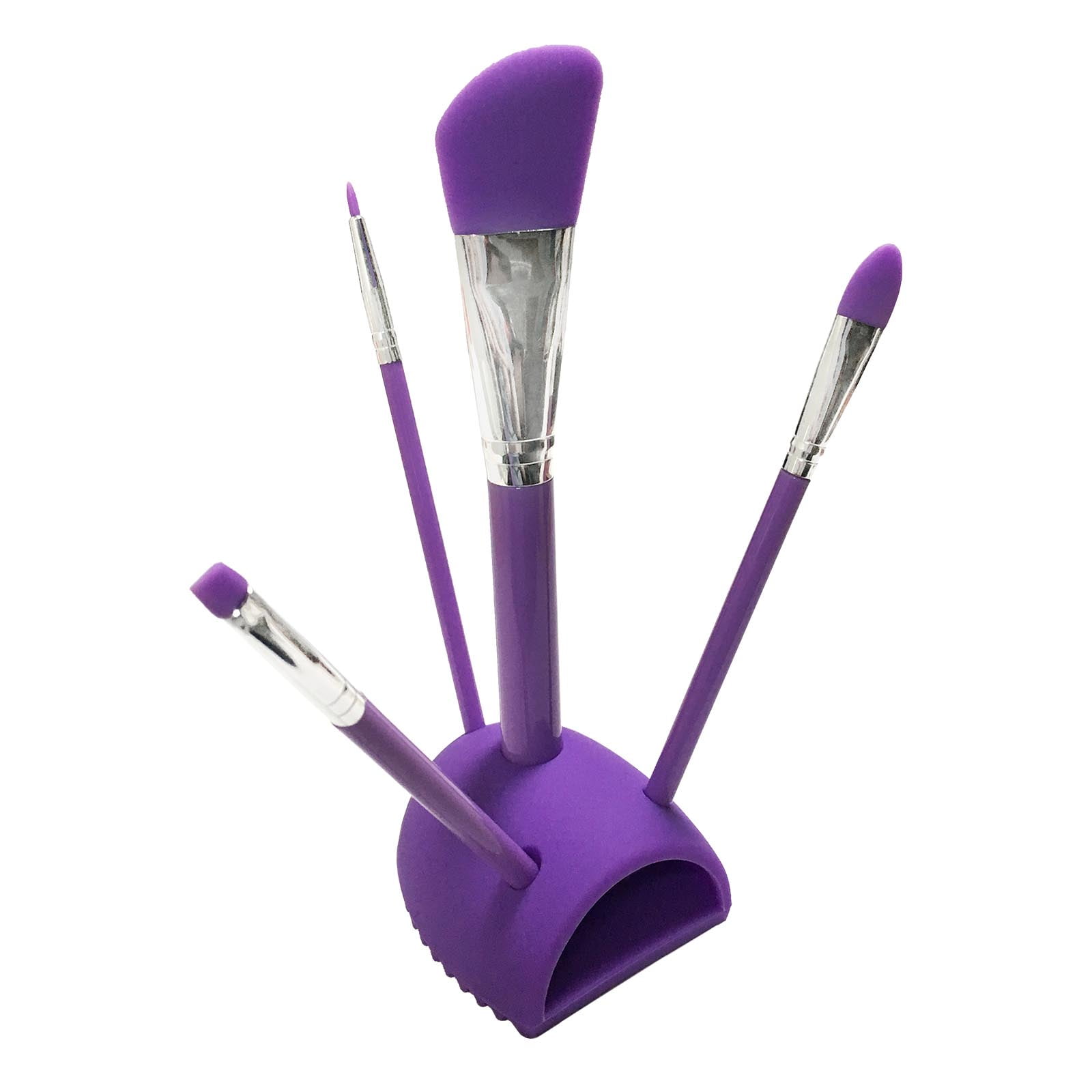 Purple Silicone Makeup Brush Cleaner, Makeup Organizer Brush Egg Washer