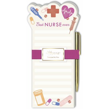 Lady Jayne Diecut Notepad With Pen, Nurse Icons (13051)