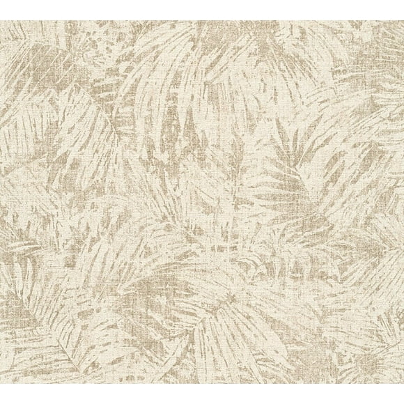 Borneo , Rouleau de Papier Peint Beige Ambiance Tropicale Exotique, Décoration Murale Nature