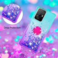 thumbnail image 5 of Case for Xiaomi 11T with Magnetic Ring Kickstand, Gradient Quicksand Glitter Flowing Liquid Floating Women Girls Cute Phone Case Clear TPU Cover for Xiaomi 11T Pro JB Bluish Violet, 5 of 14