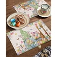 thumbnail image 2 of Easter Placemats Set of 6, Gnome Bunny Eggs Tulip Placemat for Dining Table Decorations, Carrot Butterfly Place Mats, Spring Table Mats for Kitchen Dinner Seasonal Holiday Party Decor, 2 of 6