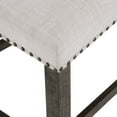 thumbnail image 6 of Willow Creek Distressed Slatback Upholstered Counter Stool (Set of 2), 6 of 8