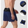 thumbnail image 5 of Marathon Running Shorts Men 2 In 1 Quick Dry Workout Training Fitness Jogging Multi-Pocket Man Gym Sport Shorts with Waist Pouch, 5 of 5