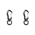 thumbnail image 1 of Eigraketly Escalada en roca Montañismo Mosquetón Anillo en D Llavero Viaje Giratorio Hamaca Ganchos Broche Hebilla Clips Equipo deportivo Negro Negro 2piezas Eigraketly CBP294731, 1 of 6