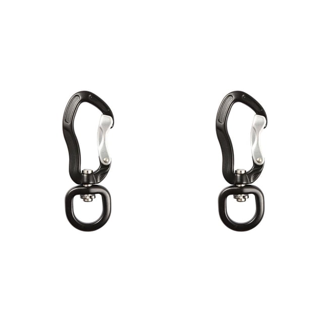 Eigraketly Escalada en roca Montañismo Mosquetón Anillo en D Llavero Viaje Giratorio Hamaca Ganchos Broche Hebilla Clips Equipo deportivo Negro Negro 2piezas Eigraketly CBP294731